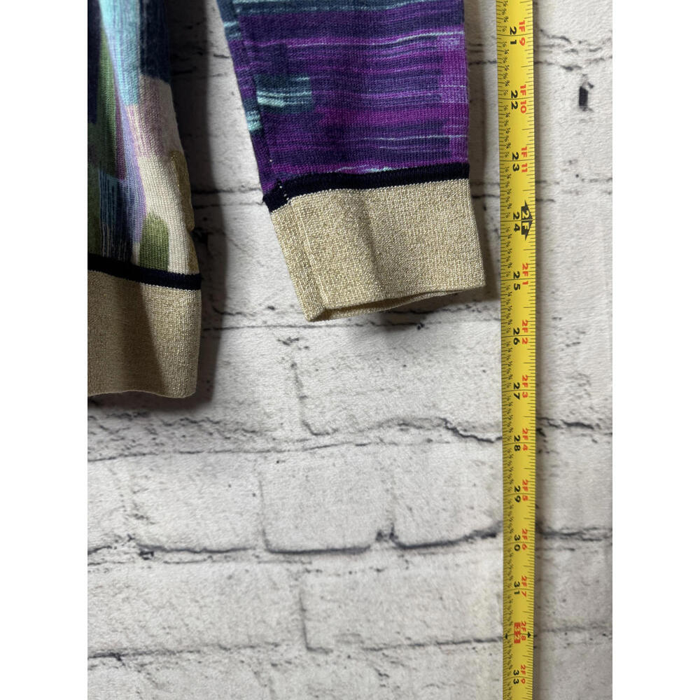 Venini Women's Multicolor Abstract Pattern‎ Button-Up Size L - Picture 5 of 6